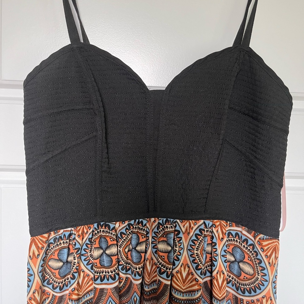 Corset top Aztec print maxi dress